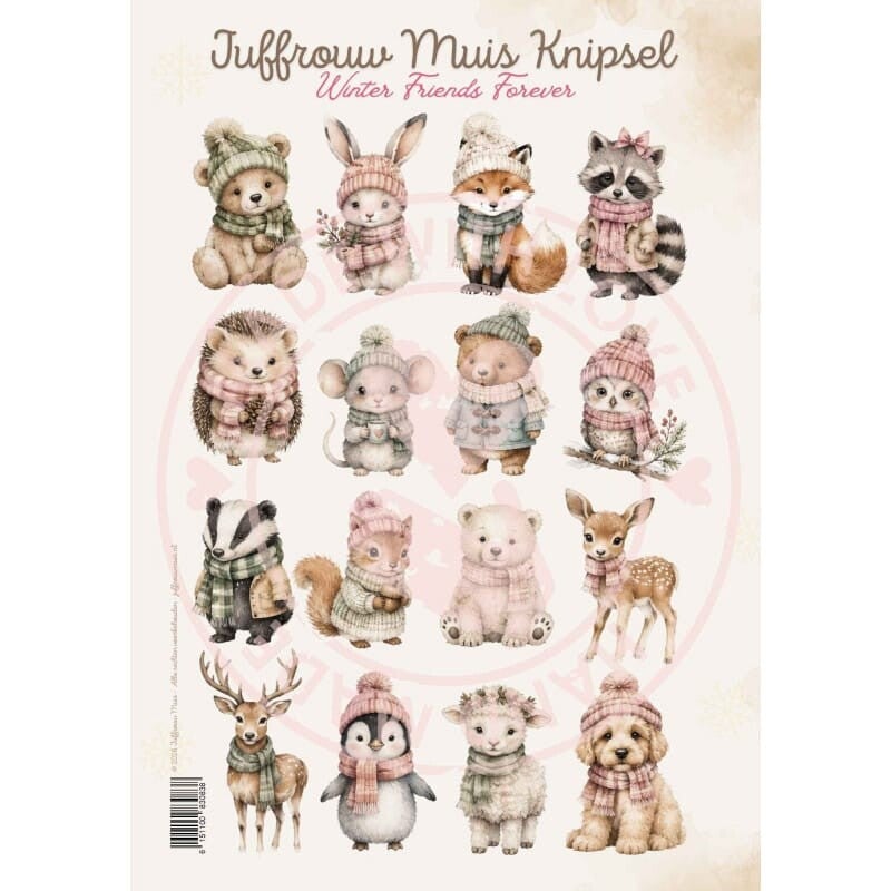 Juffrouw Muis Knipsel - Winter Friends Forever