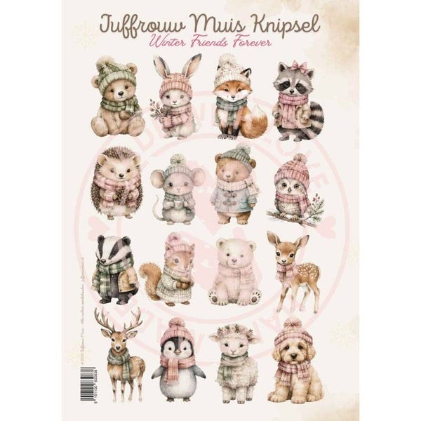 Juffrouw Muis Knipsel - Winter Friends Forever