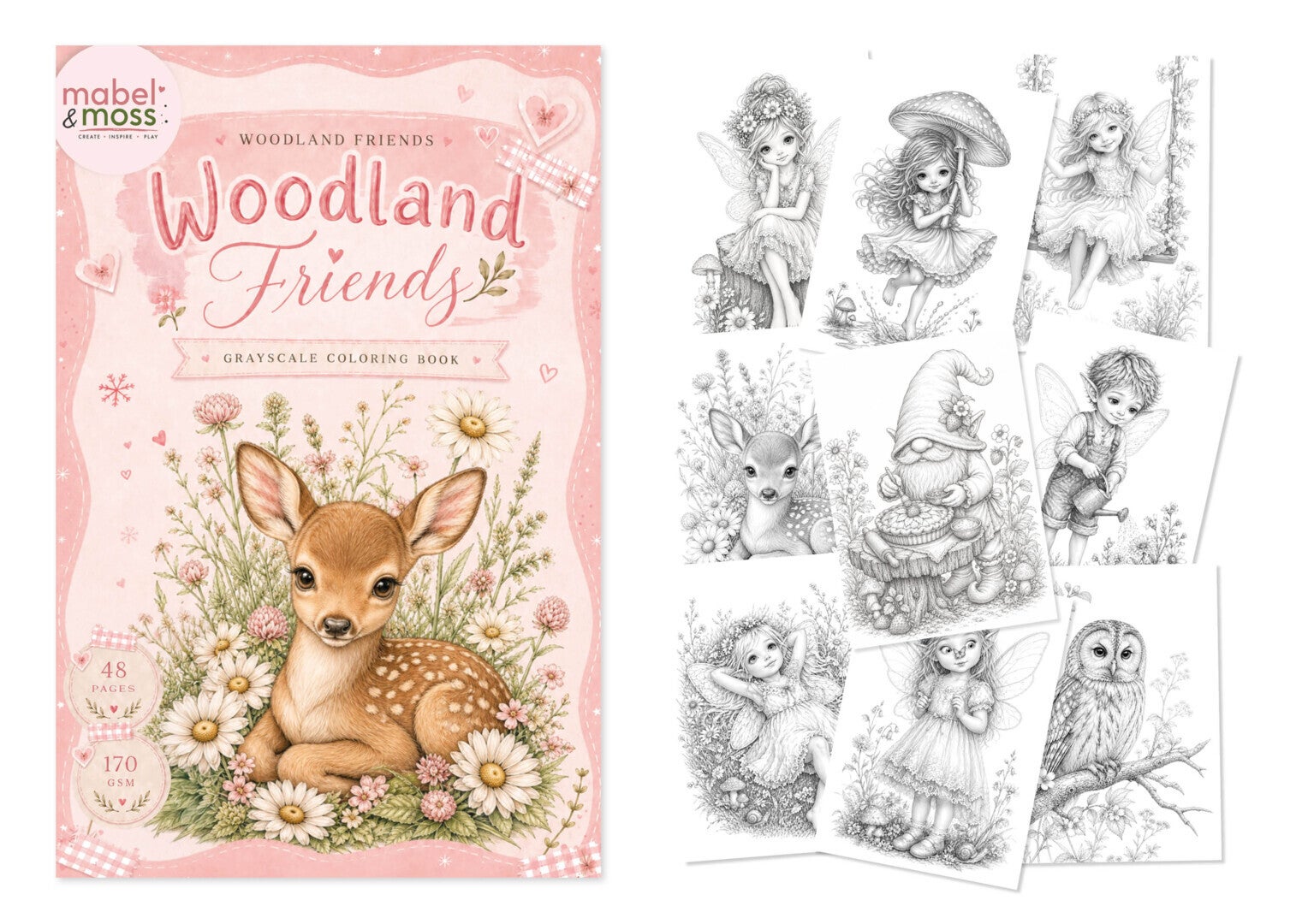 MMCB10001 - Woodland Friends - Coloring Book