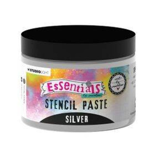 Stencil paste silver metallic 150 ml - ABM essentials nr. 04