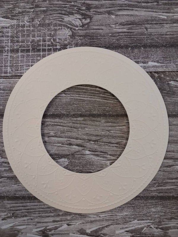 creme cirkel oplegvellen - geëmbost