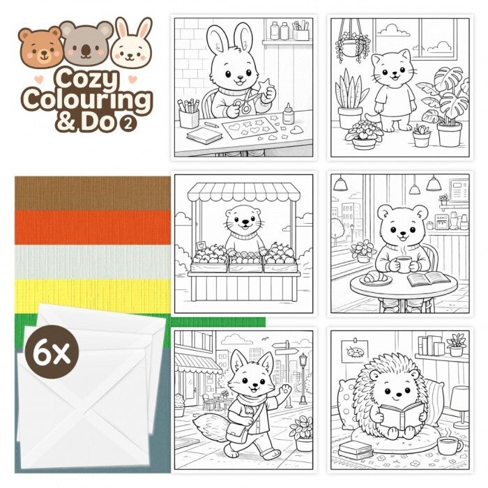 FITCCS10002 - Findit Color - Cozy Colouring Cards Set - Cozy Day Adventures