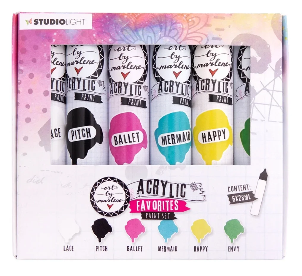 Studio Light: Essentials Acrylic Paint Set Favorites (6x28ml) (ABM-ES-ACP101)