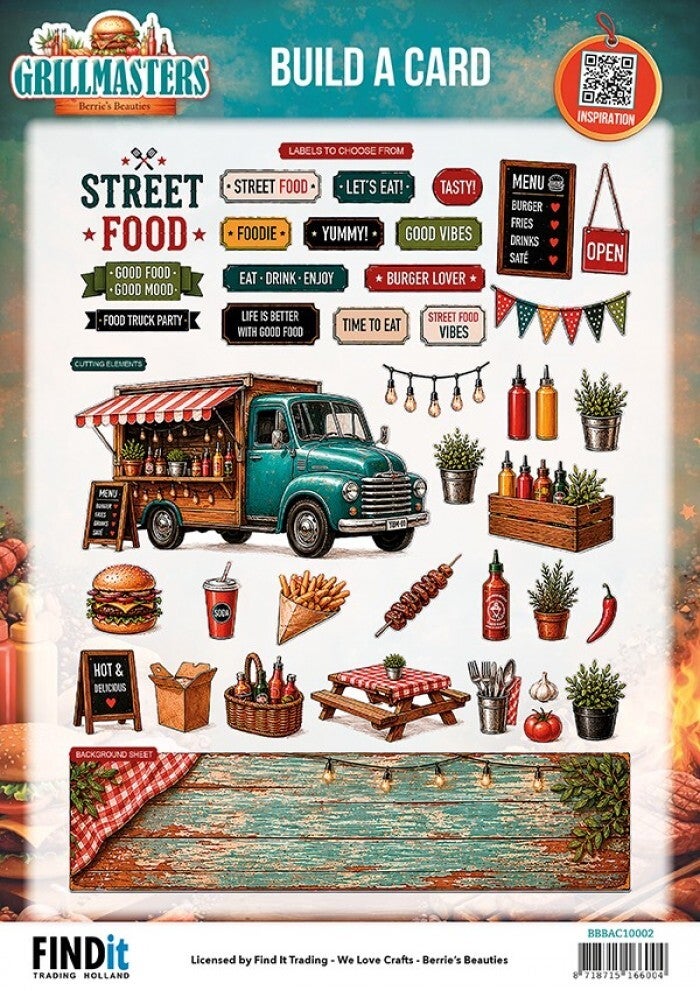 BBBAC10002 - Berrie's Beauties- Build A Card - Grillmasters - Street Food