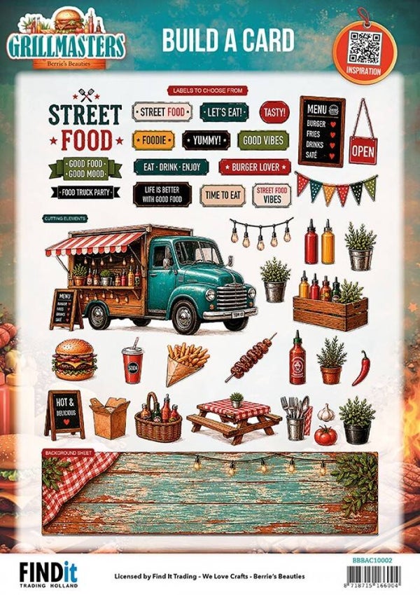 BBBAC10002 - Berrie's Beauties- Build A Card - Grillmasters - Street Food