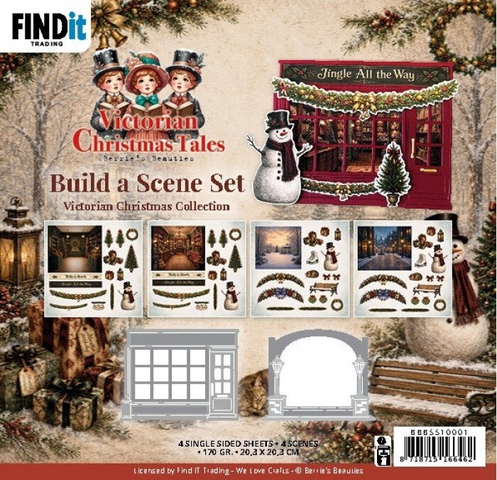 BBBSS10001-Berrie's Beauties - Buid a Scene Set - Victorian Christmas Collection (Exclusief Dies)