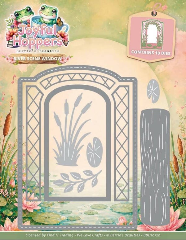 BBD10120 - Dies - Berries Beauties - Joyful Hoppers - River Scene Window