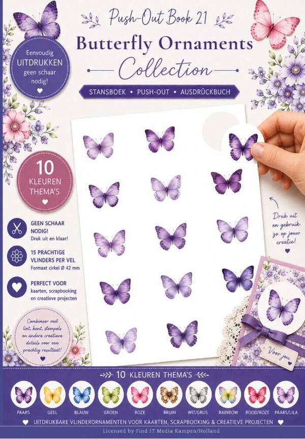 BBPOS10021 - Findit - Push-Out Book 21 - Butterflies Ornaments Collection