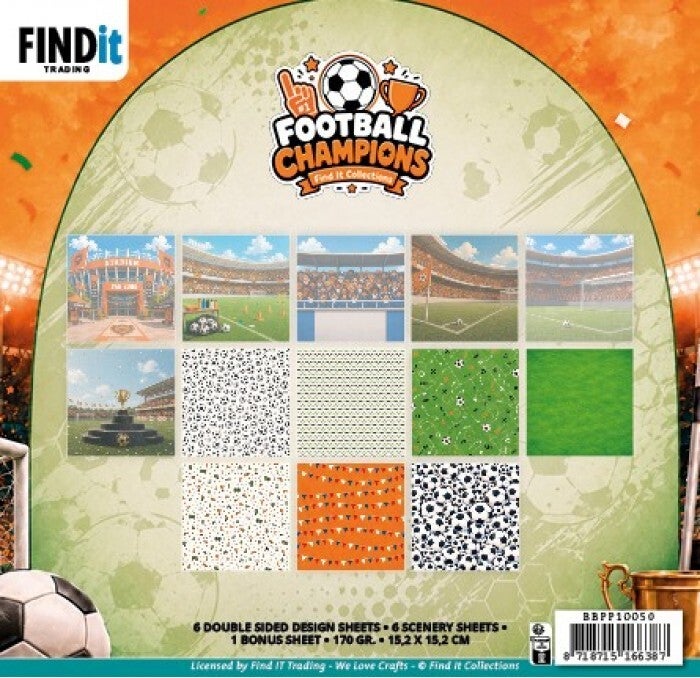 BBPP10050 - Paperpack - Find It Collection - Football Champions 15,2 x 15,2 cm