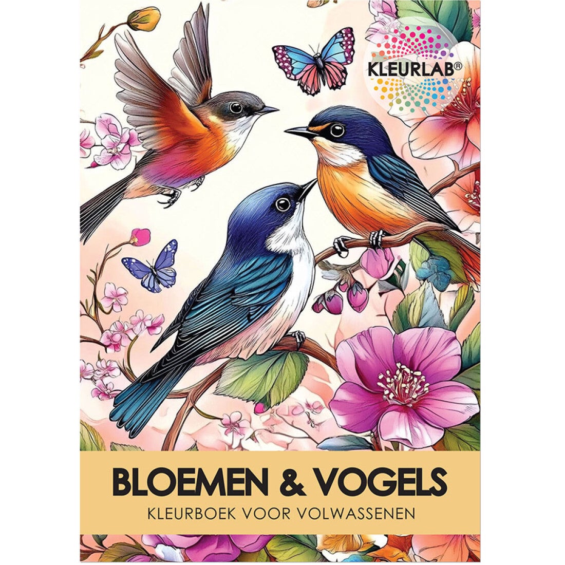 kleurlab - Bloemen & Vogels | Kleurboek voor Volwassenen