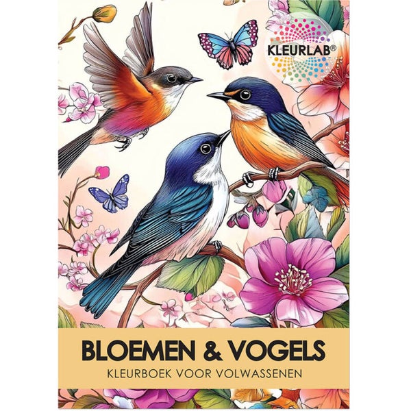 kleurlab - Bloemen & Vogels | Kleurboek voor Volwassenen
