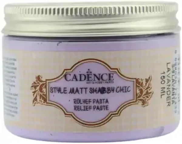 Cadence Style Mat Shabby Chic Relief Pasta 150 ml Lavendel
