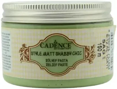 Cadence Style Mat Shabby Chic Relief Pasta 150 ml Sage