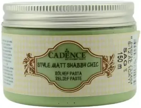Cadence Style Mat Shabby Chic Relief Pasta 150 ml Sage