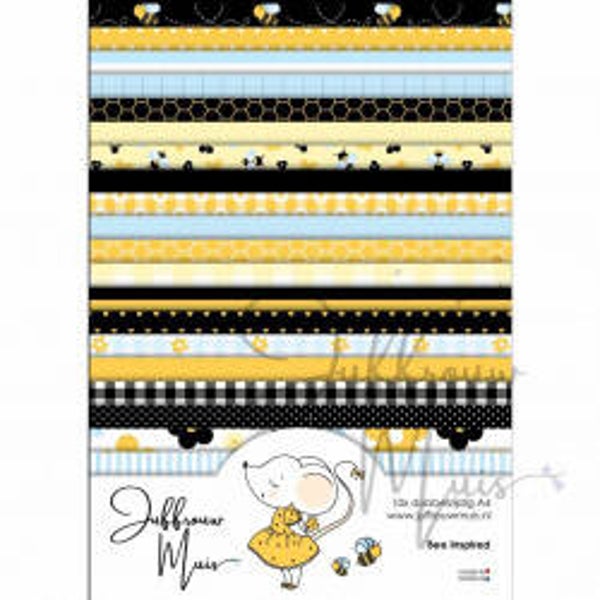 Juffrouw Muis: Cardstock - Bee inspired