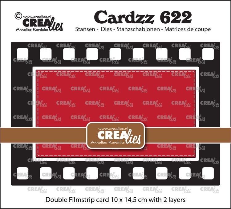 Crealies - Cardzz stansen no. 622, Double Card Filmstrip