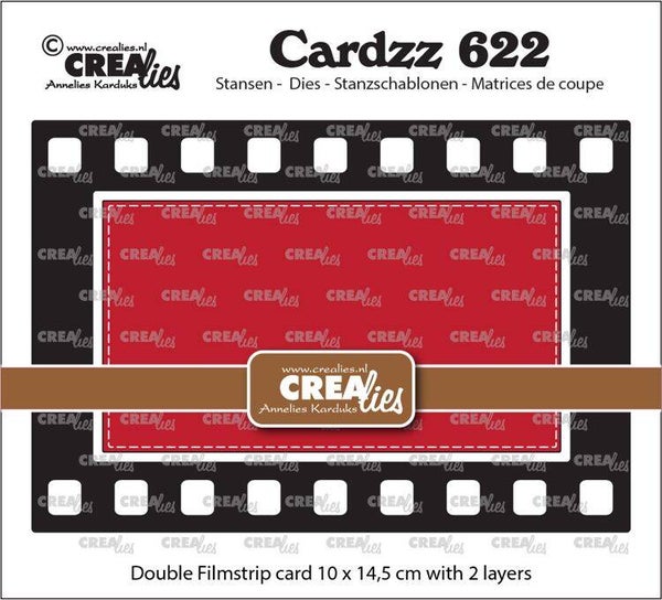 Crealies - Cardzz stansen no. 622, Double Card Filmstrip