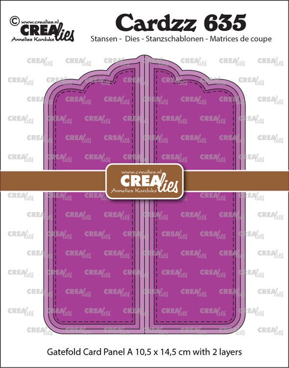 CLCZ635 - Crealies - Cardzz stansen no. 635, Gatefold card Paneel A