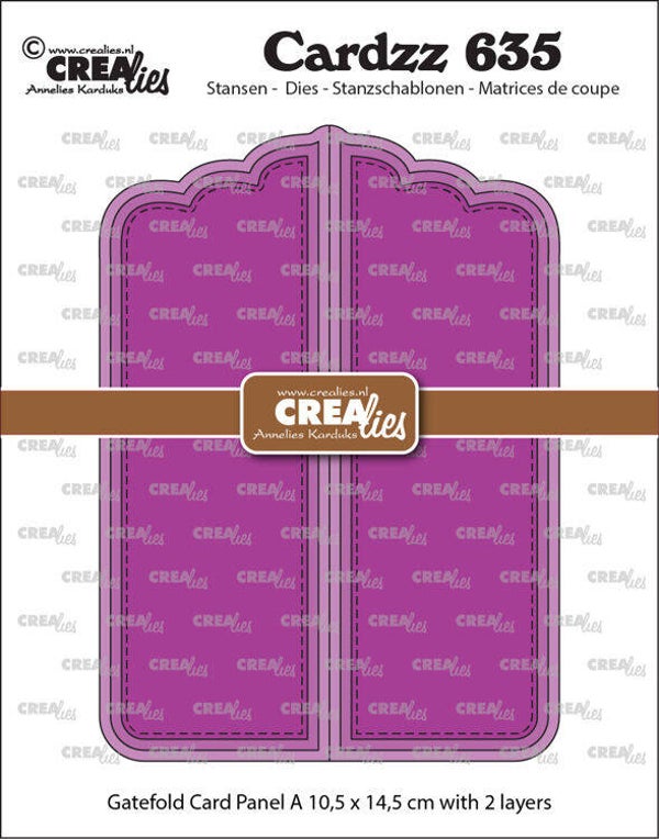 CLCZ635 - Crealies - Cardzz stansen no. 635, Gatefold card Paneel A