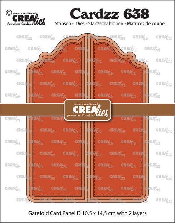 Crealies CLCZ638 _ Cardzz stansen no. 638, Gatefold card Paneel D