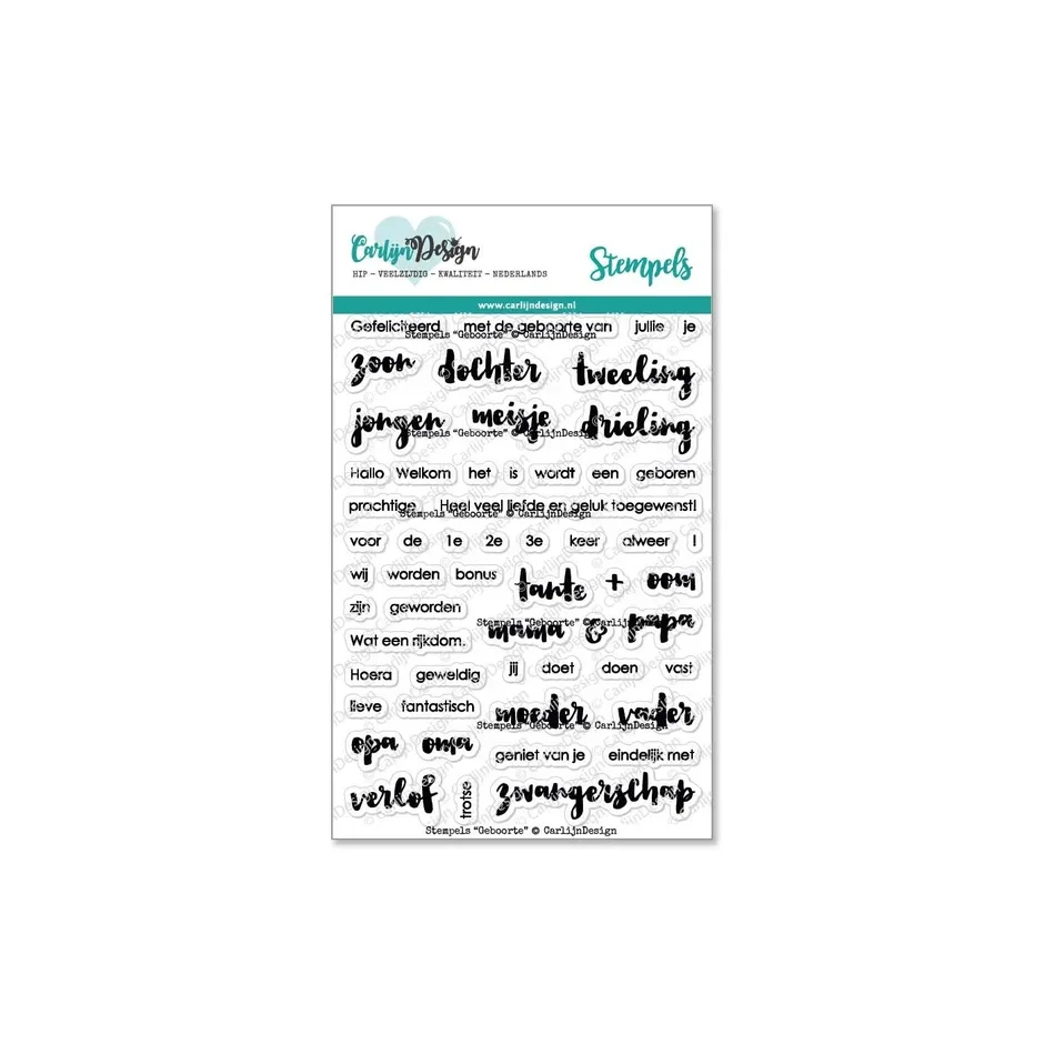 CDST-0081 - CarlijnDesign - Geboorte stempels CDST-0081