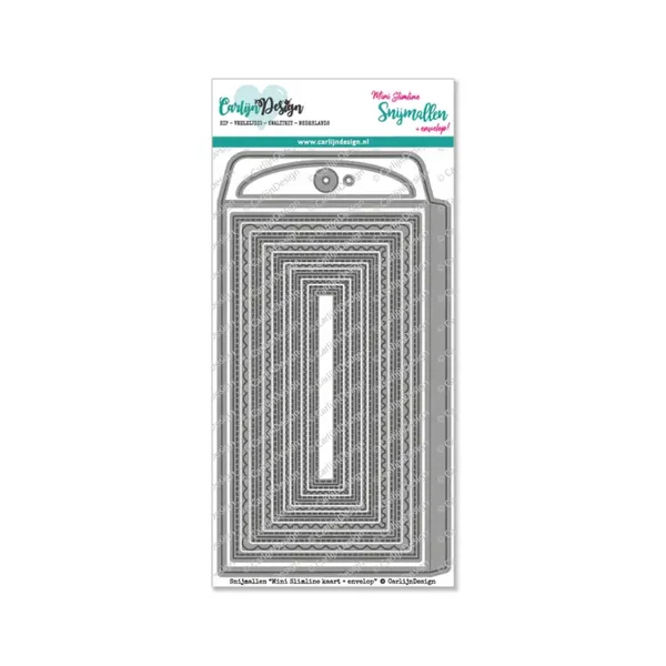 CarlijnDesign - CDSN-0110 - Mini Slimline kaart + envelop snijmallen CDSN-0110