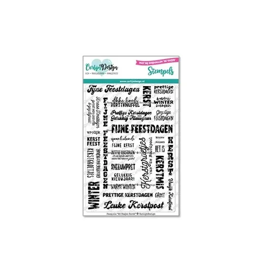 CDST-0129 - CarlijnDesign - Stempels A6 Vakjes Kerst CDST-0129