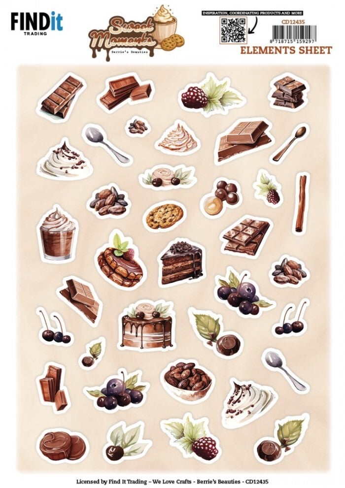 Cutting Sheet - Berries Beauties - CD12435 - Sweet Moments - Small Elements