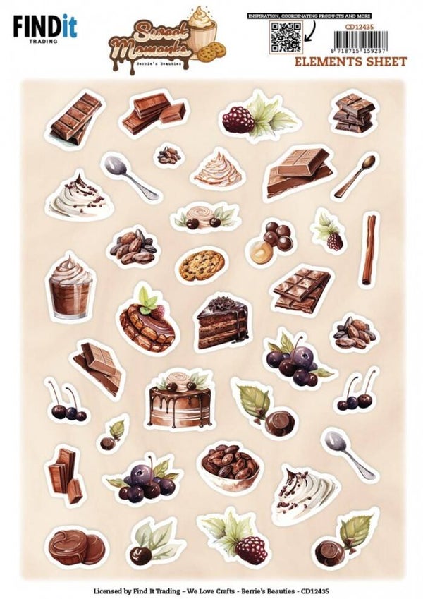 Cutting Sheet - Berries Beauties - CD12435 - Sweet Moments - Small Elements