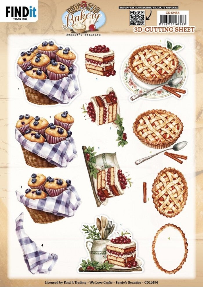 3D Cutting Sheet - Berries Beauties - CD12454 - Homestead Bakery - Bake Bites