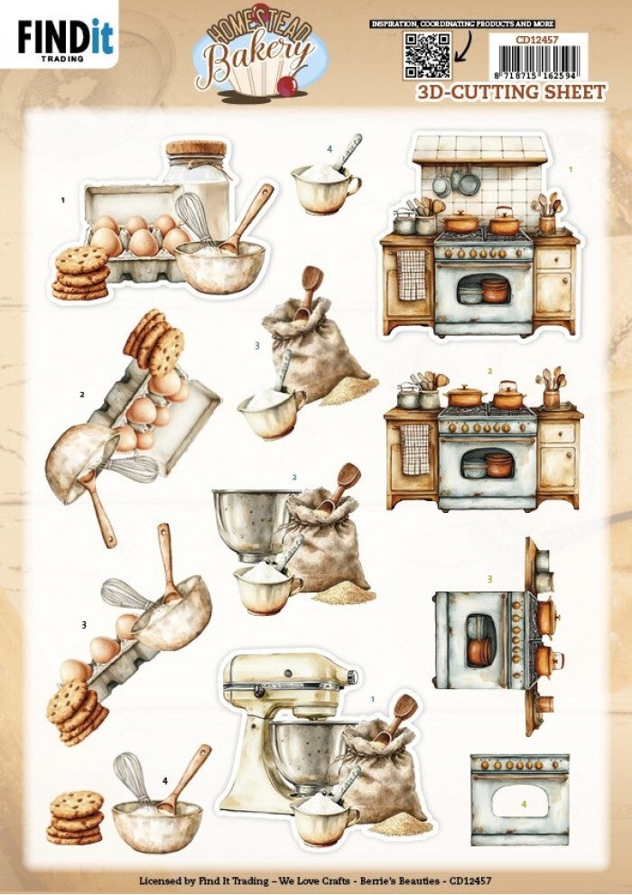 3D Cutting Sheet - Berries Beauties - CD12457 - Homestead Bakery - Kitchen Prep