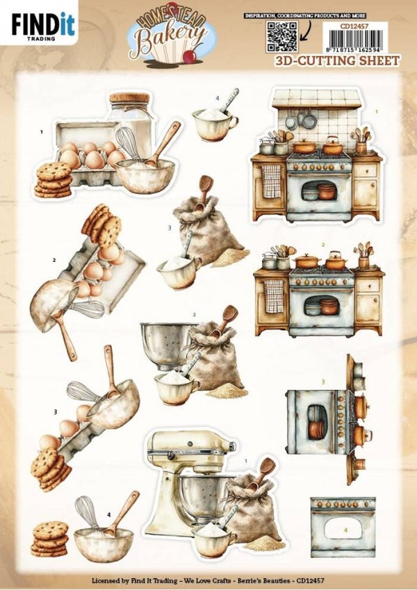 3D Cutting Sheet - Berries Beauties - CD12457 - Homestead Bakery - Kitchen Prep