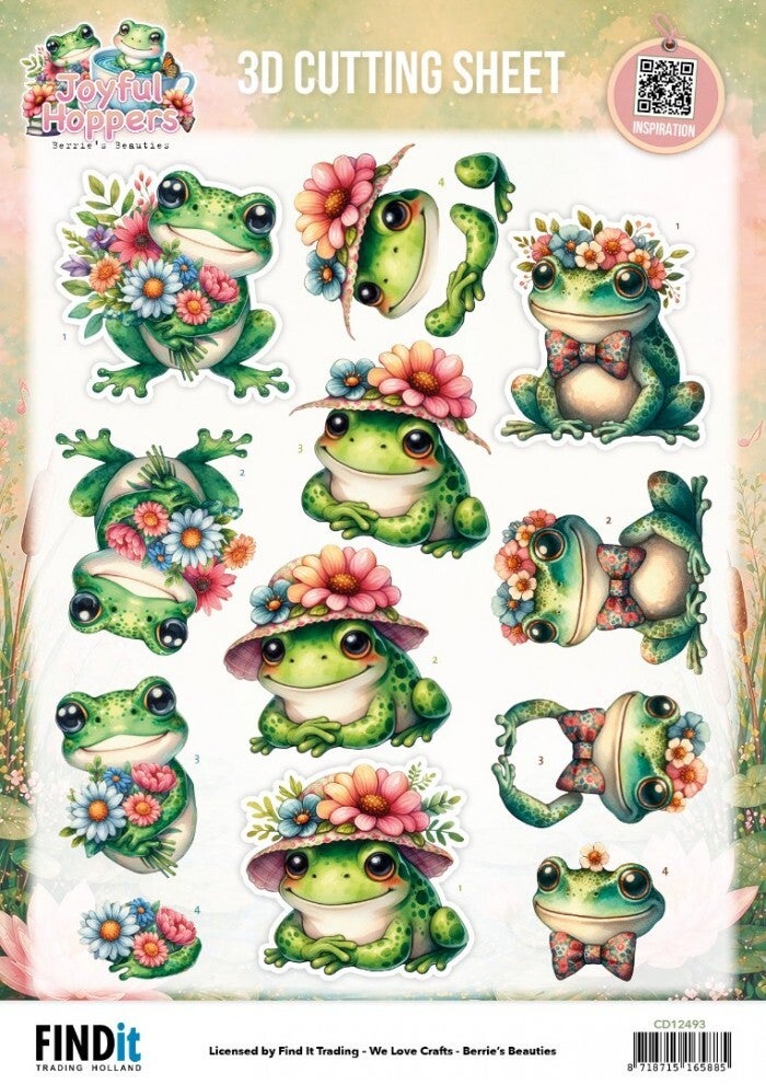 CD12493 - 3D Cutting Sheet - Berries Beauties - Joyful Hoppers - Bouquet Of Joy