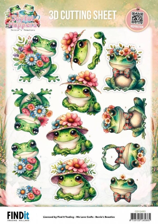 CD12493 - 3D Cutting Sheet - Berries Beauties - Joyful Hoppers - Bouquet Of Joy