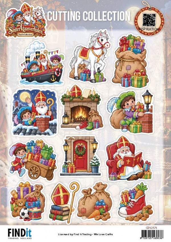 CD12571 - A4 knipvel - Sinterklaasverhalen - Festive Scenes