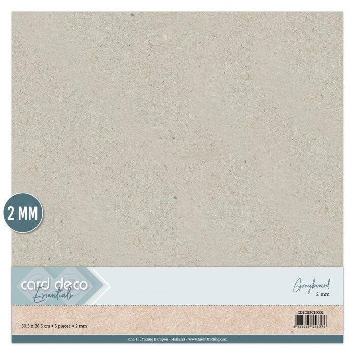 CDEGBSC10002 - Grijs board 2 mm - 30,5 x 30,5 cm