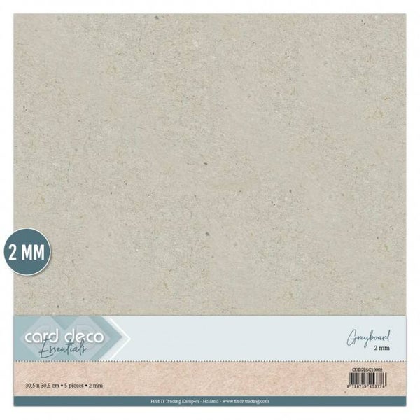 CDEGBSC10002 - Grijs board 2 mm - 30,5 x 30,5 cm