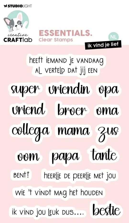 CCL-ES-STAMP801 - Ik Vind Je Lief NL Essentials Clear Stamp