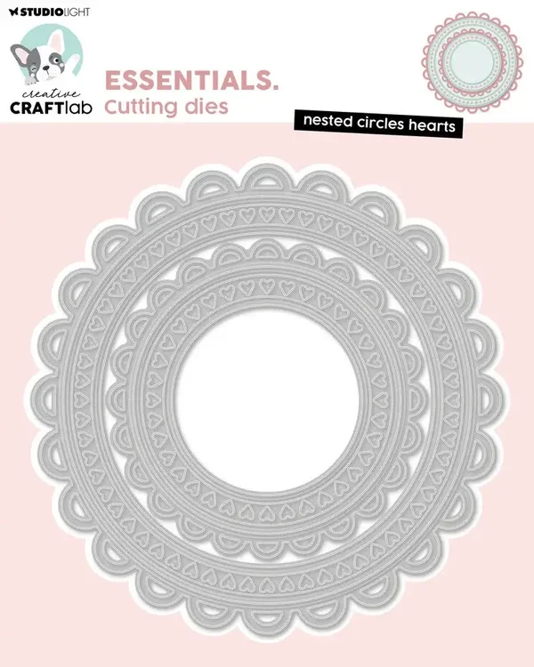 CCL-ES-CD1007 - Nested Circles Hearts Essentials Cutting Die