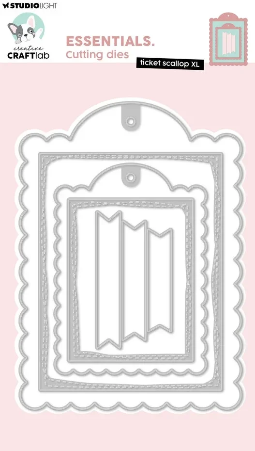 CCL-ES-CD1069 - Studio Light - Ticket Scallop XL Essentials Cutting Die