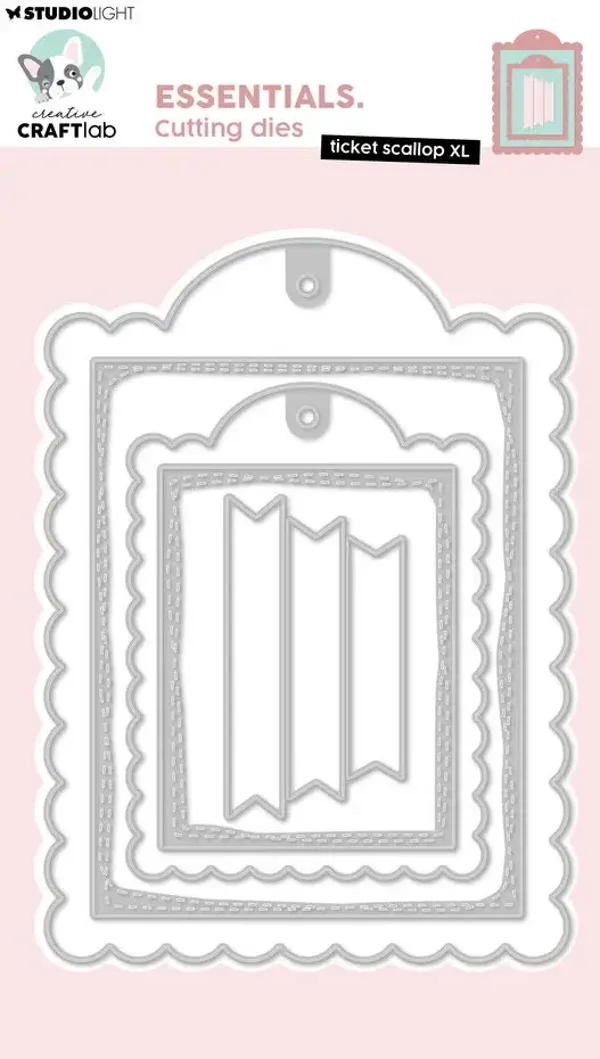 CCL-ES-CD1069 - Studio Light - Ticket Scallop XL Essentials Cutting Die