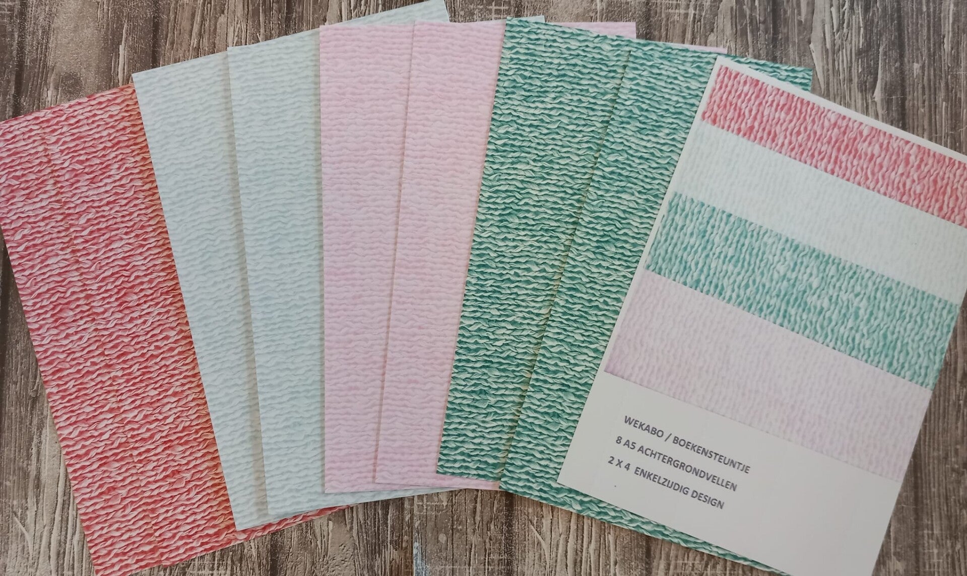 A5 achtergrond papier - WEKABO/BOEKENSTEUNTJE A5 wol 003