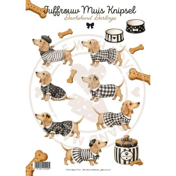 Juffrouw Muis Knipsel - Dachshund Darling