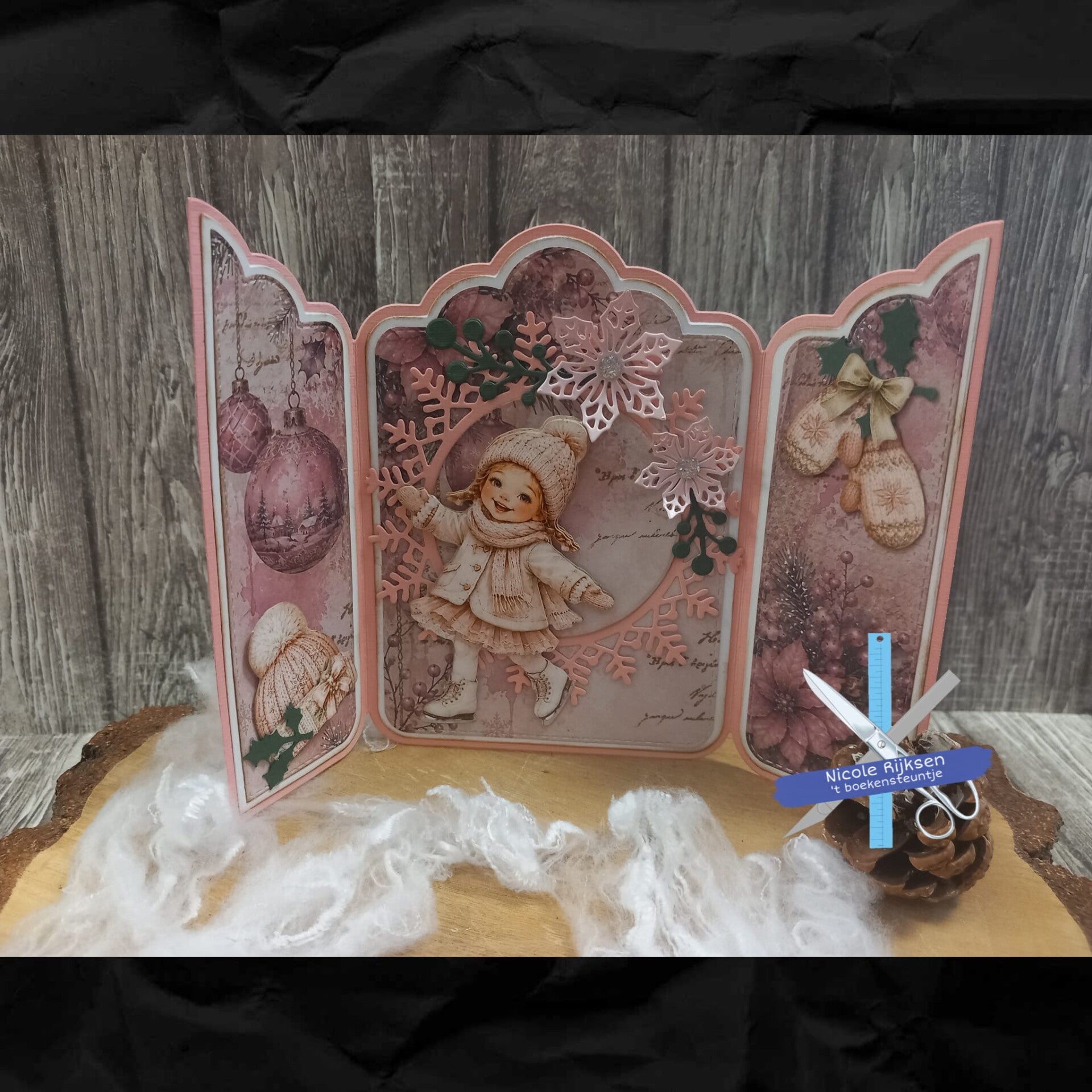 Workshop- 2 Oktober 13.30 tot 16.00 uur - door Nicole Rijksen- 2 kerstkaarten