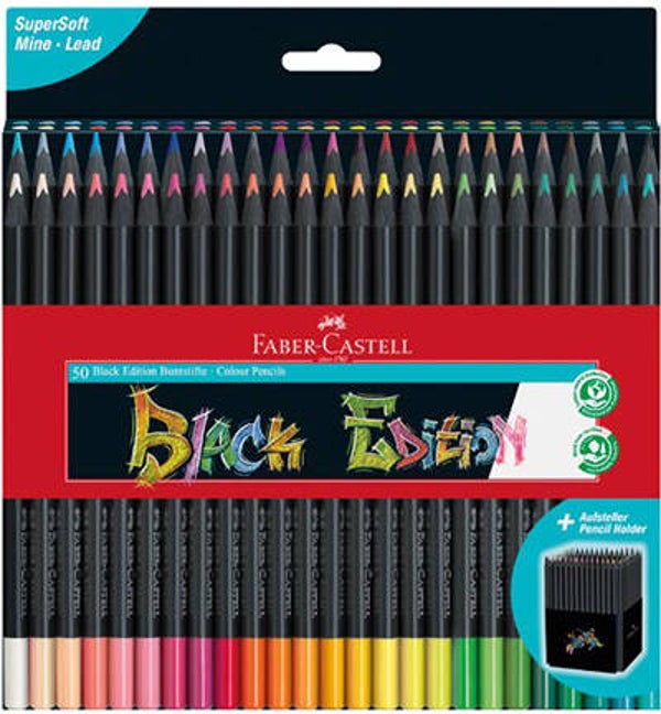 Faber Castell - Black Edition - Set 50 Potloden (in karton etui)