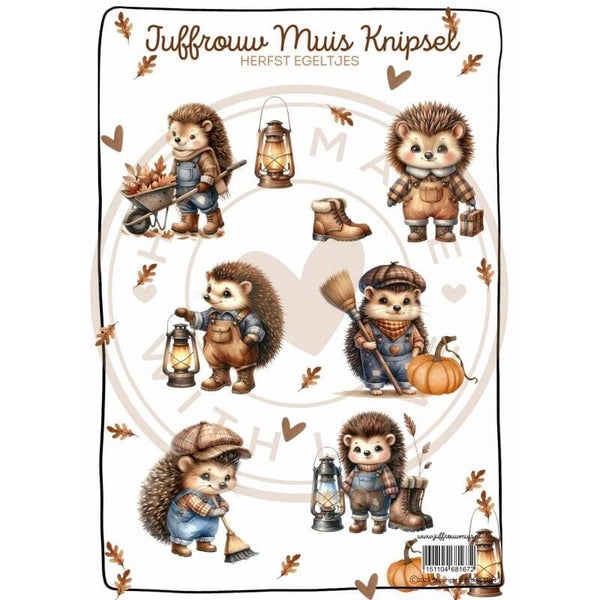 Juffrouw Muis Knipsel - Herfst Egeltjes
