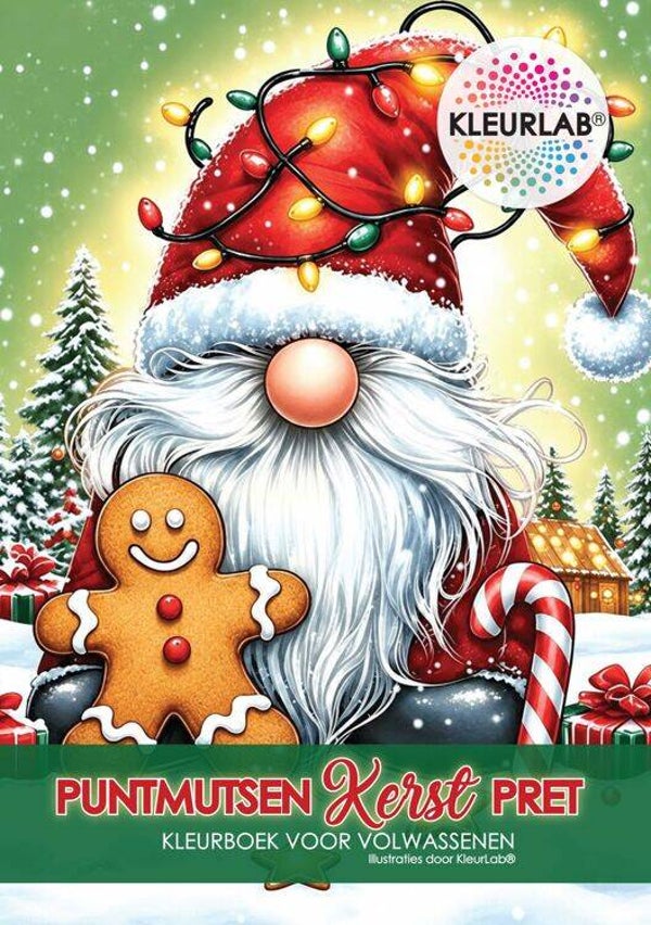 Kleurlab - Puntmutsen Kerst Pret | Kerst Kleurboek voor Volwassenen