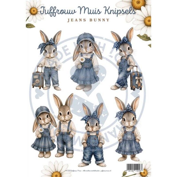 Juffrouw Muis Knipsel - Jeans Bunny