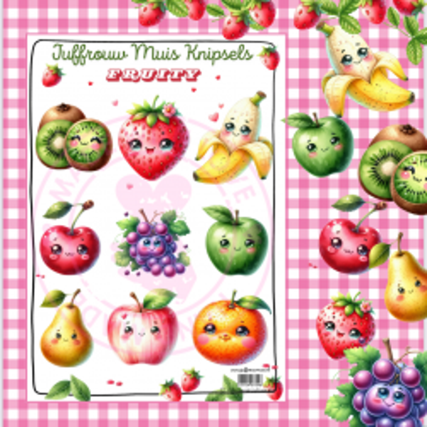 Juffrouw Muis A4 Knipsel - Fruity
