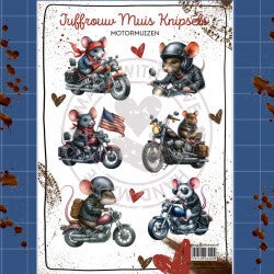 Juffrouw Muis A4 Knipsel - Motormuizen Juffrouw Muis Knipsel - Motormuizen